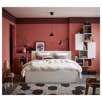 IKEA MALM Cadru pat inalt+2 cutii depozitare, alb, 180x200 cm
