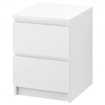 IKEA MALM Comoda 2 sertare, alb, 40x55 cm