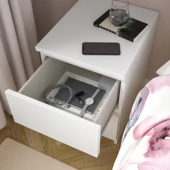 IKEA MALM Comoda 2 sertare, alb, 40x55 cm