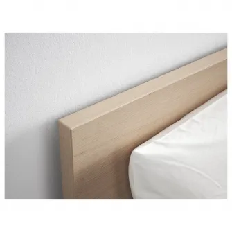 IKEA MALM Mobilier dormitor, set 4 piese, furnir stejar alb, 180x200 cm