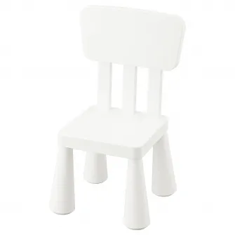 IKEA MAMMUT Scaun pentru copii, interior/exterior/alb