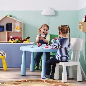 IKEA MAMMUT Scaun pentru copii, interior/exterior/alb