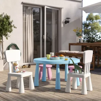 IKEA MAMMUT Scaun pentru copii, interior/exterior/alb