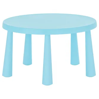 IKEA MAMMUT Masa pentru copii, interior/exterior/bleu, 85 cm