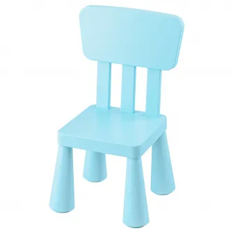 IKEA MAMMUT Scaun pentru copii, interior/exterior/bleu