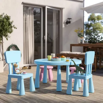 IKEA MAMMUT Scaun pentru copii, interior/exterior/bleu