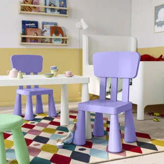 IKEA MAMMUT Scaun pentru copii, interior/exterior/lila