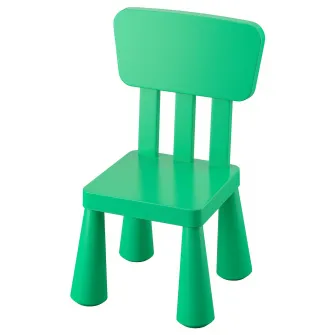 IKEA MAMMUT Scaun pentru copii, interior/exterior/verde deschis