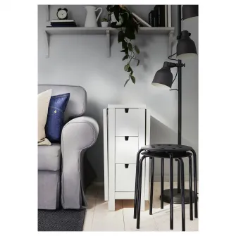 IKEA MARIUS Taburet, negru, 45 cm