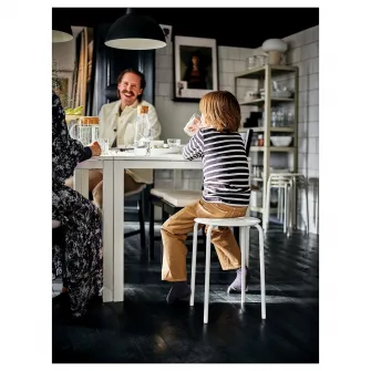 IKEA MARIUS Taburet, alb, 45 cm