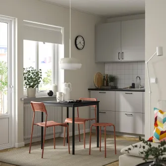 IKEA MARIUS Taburet, rosu-maro, 45 cm