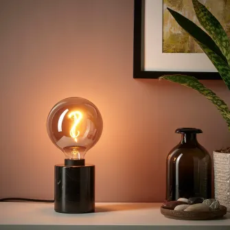IKEA MARKFROST Veioza, marmura negru