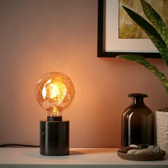 IKEA MARKFROST Veioza, marmura negru