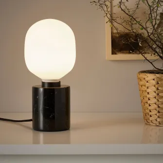 IKEA MARKFROST Veioza, marmura negru