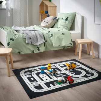IKEA MARKKRYPARE Covor, gri inchis, 74x100 cm