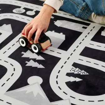 IKEA MARKKRYPARE Covor, gri inchis, 74x100 cm