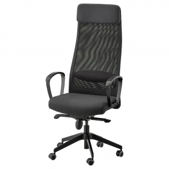 IKEA MARKUS Scaun rotativ, Vissle gri inchis, Mediu (M)