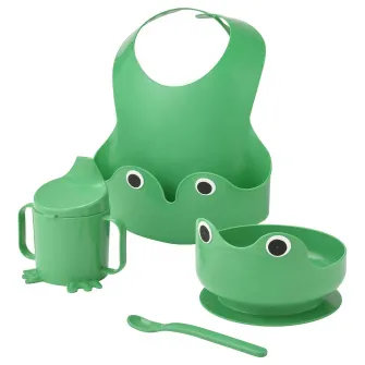 IKEA MATA Set de masa, 4 piese, verde deschis