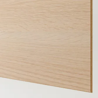IKEA MEHAMN 4 panouri/cadru usa glisanta, aspect stejar antichizat/alb, 100x236 cm