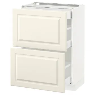 IKEA METOD / MAXIMERA Corp baza 2fronturi/3sertare, alb/Bodbyn alb murdar, 60x37 cm