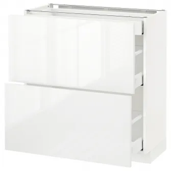 IKEA METOD / MAXIMERA Corp baza 2fronturi/3sertare, alb/Ringhult alb, 80x37 cm