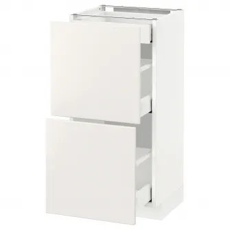 IKEA METOD / MAXIMERA Corp baza 2fronturi/3sertare, alb/Veddinge alb, 40x37 cm