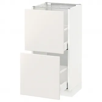 IKEA METOD / MAXIMERA Corp baza/2 sertare, alb/Veddinge alb, 40x37 cm