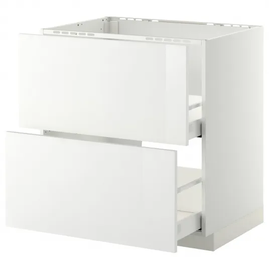 IKEA METOD / MAXIMERA Masca chiuveta+2fronturi+2sertare, alb/Ringhult alb, 80x60 cm