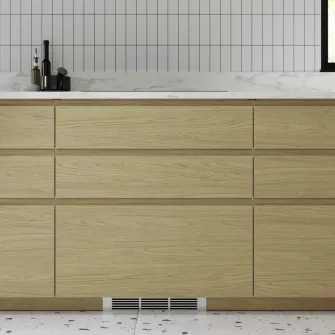 IKEA VOXTORP Plinta, aspect stejar, 220x8 cm