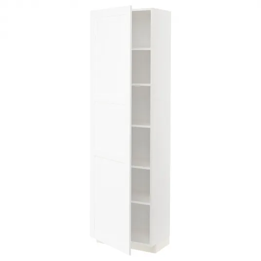 IKEA METOD Corp inalt cu polite, alb Enköping/alb aspect lemn, 60x37x200 cm