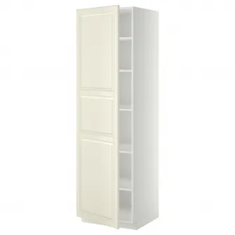 IKEA METOD Corp inalt cu polite, alb/Bodbyn alb murdar, 60x60x200 cm