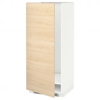 IKEA METOD Corp inalt frigider/congelator, alb/Askersund aspect frasin, 60x60x140 cm