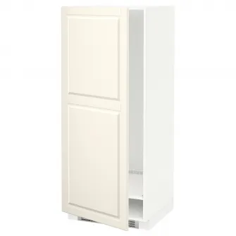 IKEA METOD Corp inalt frigider/congelator, alb/Bodbyn alb murdar, 60x60x140 cm