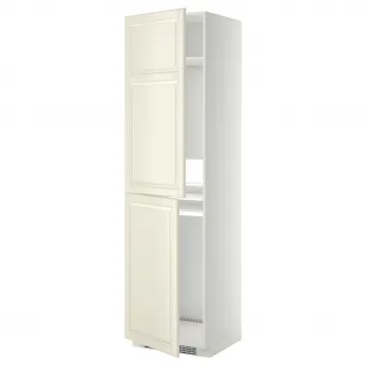 IKEA METOD Corp inalt frigider/congelator, alb/Bodbyn alb murdar, 60x60x220 cm