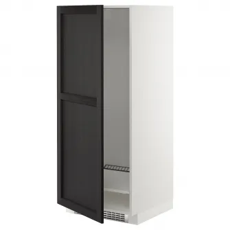 IKEA METOD Corp inalt frigider/congelator, alb/Lerhyttan vopsit negru, 60x60x140 cm
