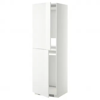 IKEA METOD Corp inalt frigider/congelator, alb/Ringhult alb, 60x60x200 cm