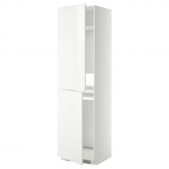 IKEA METOD Corp inalt frigider/congelator, alb/Ringhult alb, 60x60x220 cm