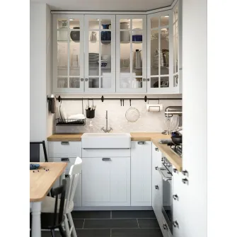 IKEA METOD Corp inalt frigider/congelator, alb/Stensund alb, 60x60x200 cm