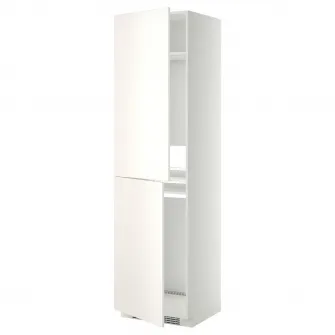 IKEA METOD Corp inalt frigider/congelator, alb/Veddinge alb, 60x60x220 cm