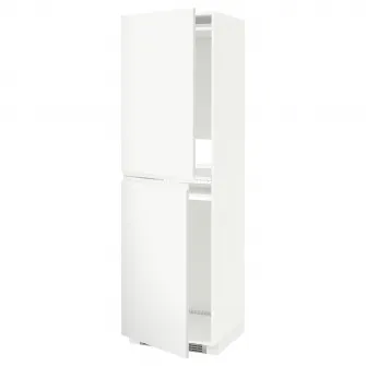 IKEA METOD Corp inalt frigider/congelator, alb/Voxtorp alb mat, 60x60x200 cm