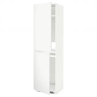 IKEA METOD Corp inalt frigider/congelator, alb/Voxtorp alb mat, 60x60x220 cm
