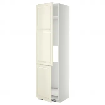 IKEA METOD Corp inalt frigider/congelator+2usi, alb/Bodbyn alb murdar, 60x60x220 cm