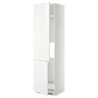 IKEA METOD Corp inalt frigider/congelator+2usi, alb/Ringhult alb, 60x60x220 cm