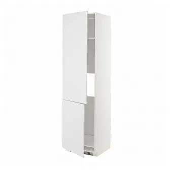 IKEA METOD Corp inalt frigider/congelator+2usi, alb/Stensund alb, 60x60x220 cm