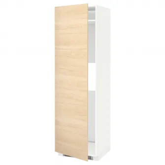 IKEA METOD Corp inalt frigider/congelator+usa, alb/Askersund aspect frasin, 60x60x200 cm