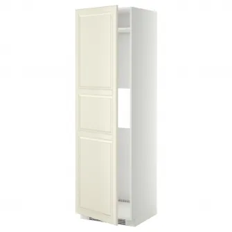IKEA METOD Corp inalt frigider/congelator+usa, alb/Bodbyn alb murdar, 60x60x200 cm