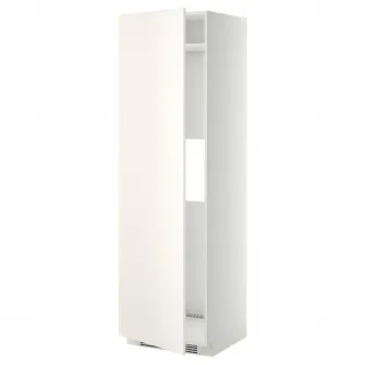 IKEA METOD Corp inalt frigider/congelator+usa, alb/Veddinge alb, 60x60x200 cm