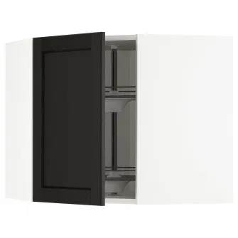 IKEA METOD Corp suspendat colt+carusel, alb/Lerhyttan vopsit negru, 68x60 cm