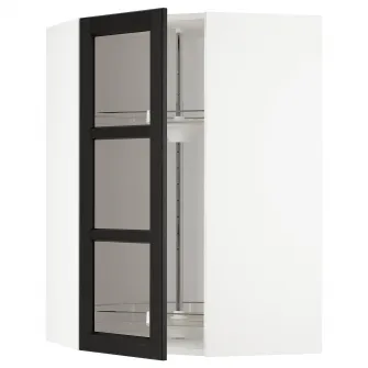 IKEA METOD Corp suspendat colt+carusel/usa stc, alb/Lerhyttan vopsit negru, 68x100 cm