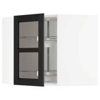 IKEA METOD Corp suspendat colt+carusel/usa stc, alb/Lerhyttan vopsit negru, 68x60 cm